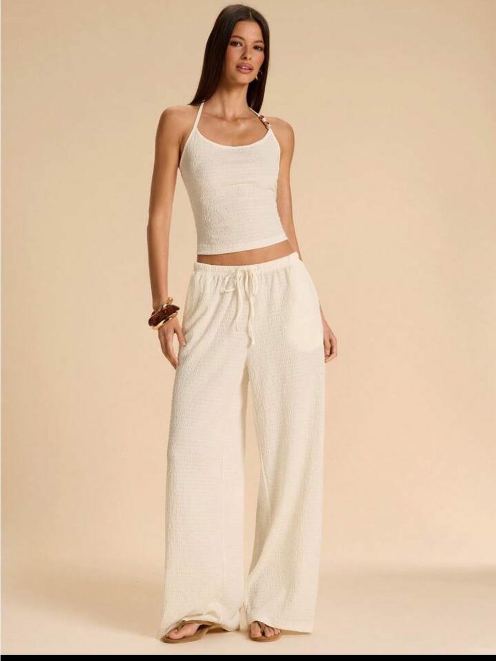 Shein white two piece set